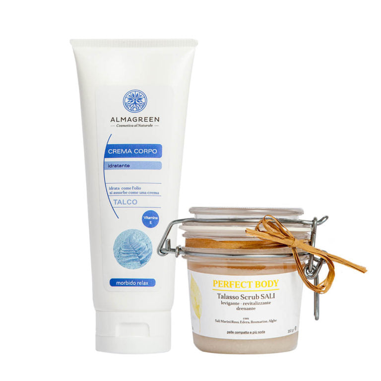 KIT CORPO THALASSO SCRUB SALI MARINI E CREMA IDRATANTE AL TALCO